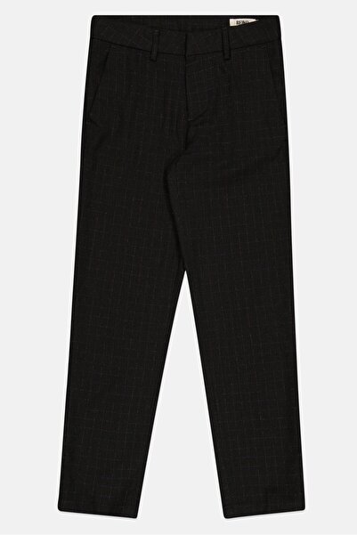 Reiko Women Cigarette Fit Checkered Straight Leg Pants, Black