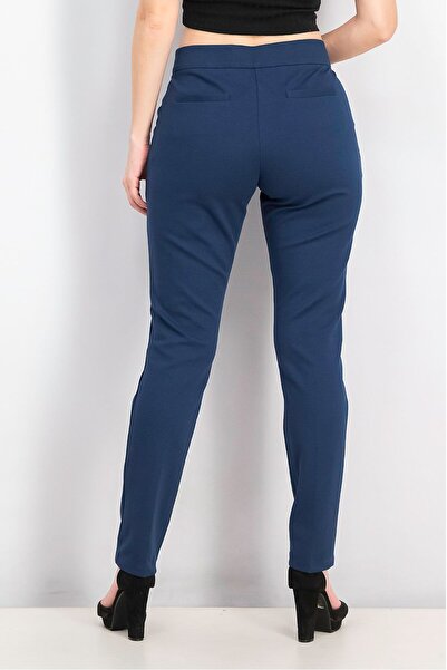 Lacoste Women Regular Leg Plain Pants, Navy