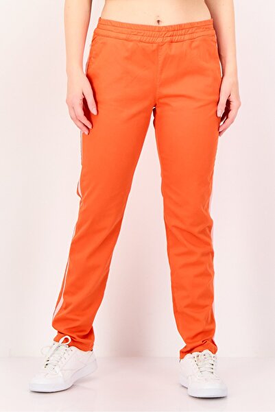 Reiko Women Regular Fit Plain Slim Leg Pants, Orange