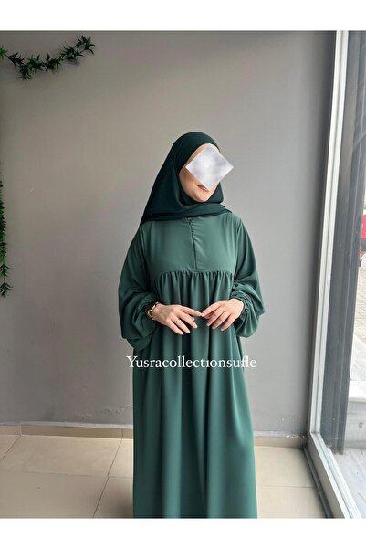 Yüsra Collection Φόρεμα Ferace Hijab σε βιολετί χρώμα