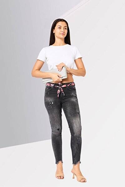 Desigual Women Regular Fit Washed Stretchable Jeans, Washed Black