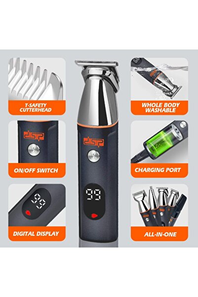 DSP ® Beard Trimmer Rechargeable Body Grooming Sets Facial Hair Shaver for Nose Ear Public Hair Cutt