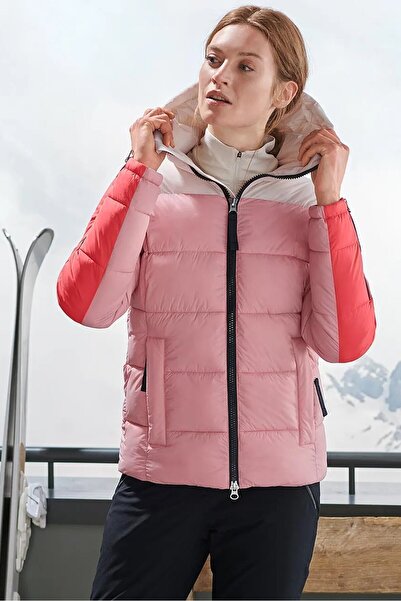 Tchibo Women Colorblock Quilted Jacket, Pink Combo
