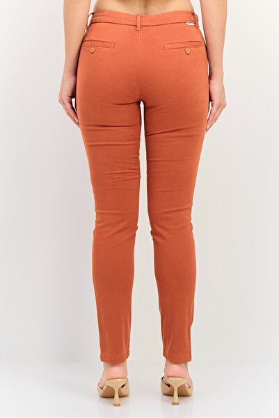 Reiko Women Regular Fit Solid Chino Pants, Spice Red