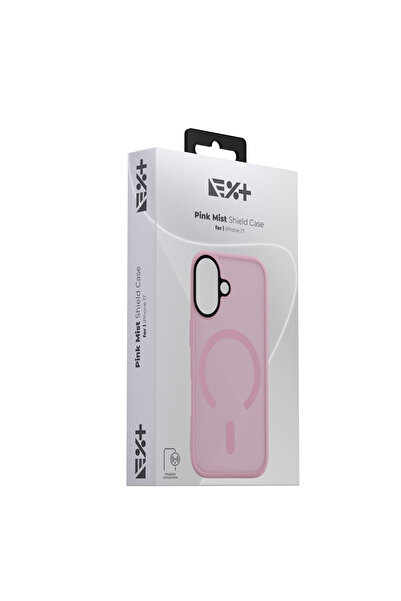 NEXT ONE Husă de protecție NOA Mist Shield cu MagSafe pentru iPhone 17, roz