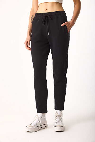 VENA Larissa Regular Fit Βαμβακερό Φούτερ-Μαύρο