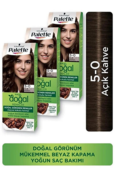 Palette Kalıcı Doğal Renkler 5-0 Açık Kahve X 3 Adet