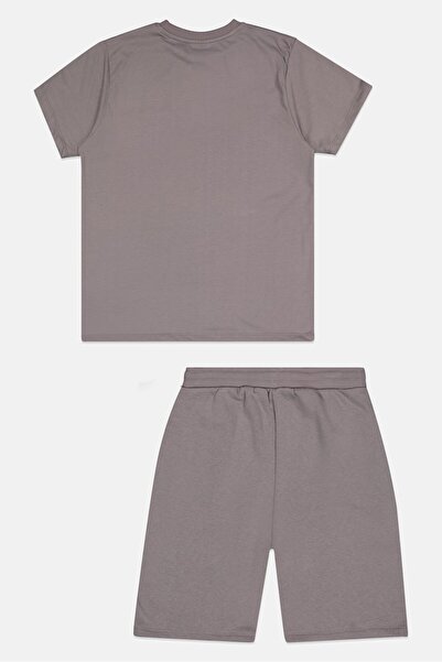Nicce Kids Boy 2 Pieces Printed Short Sleeve T-Shirt And Shorts Set, Ash Grey