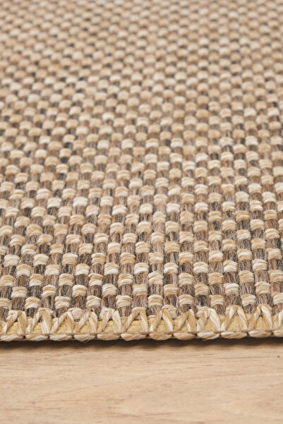 Genel Markalar Bej Kahve Naturel Sisal Jüt Hasır Halı Tozumaz Yıkanabilir Kay...