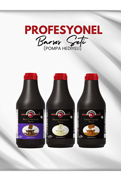FO Profesyonel Barsos Avantaj Paketi 3'lü (Beyaz Çikolata-Sütlü Çikolata -Toffe Karamel (3x2,5kg)