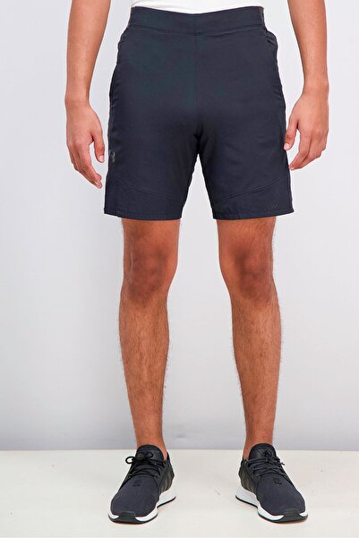 Under Armour شورت فانيش رجالي منسوج برباط، أسود