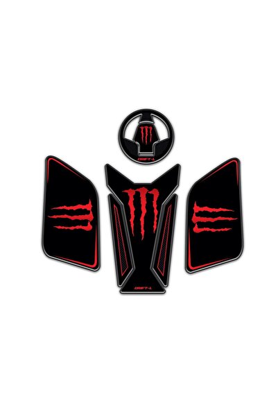 Redline Grafik Mondial Drift L Tank Pad Set Kırmızı Monster Edition Redlinegr...