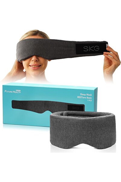 Fipka FutureHealth by SKG RESTore Sleep Mask-100% Light Blocking Sleep Eye Mask for Men Women, Soft Modal
