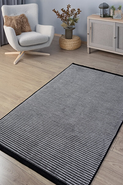 Gri Şönil Kilim Salon Oturma Çocuk Odası Hasır Yıkanabilir Yolluk Kaymaz Taban Halı Koridor