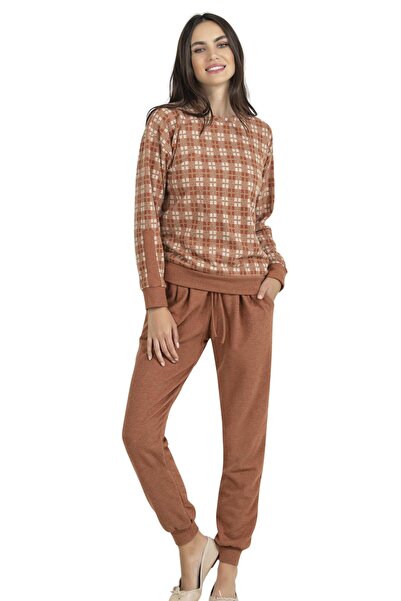 FLZ KADIN KIŞLIK UZUN KOL PİJAMA TAKIMI DOWRY 09-98