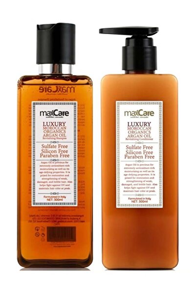 Maxcare Max Care Shampoo 300ml & Conditioner 300ml with Organic Moroccan Argan Oil