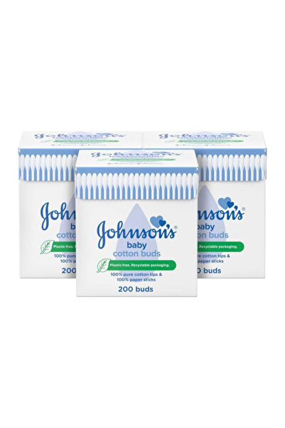 Johnson Johnson's Cotton Buds 200 Pieces Free 2+1