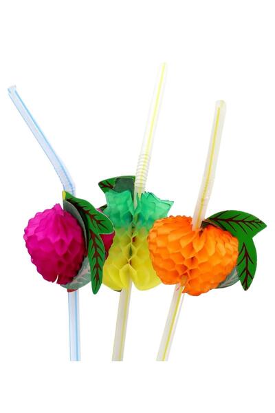 Dolphin Meyveli Körüklü Pipet 50'li