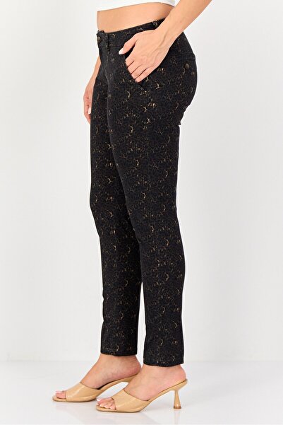 Reiko Women Skinny Fit Snakeskin Pattern Tapered Pants, Multicolor