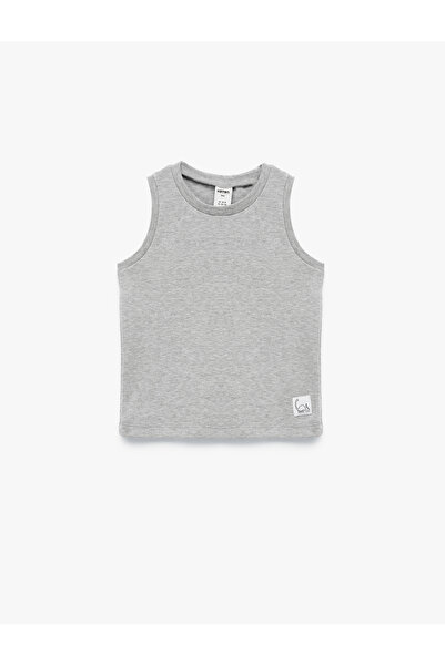 Koton Crew Neck Cotton Blend Sleeveless Tank Top
