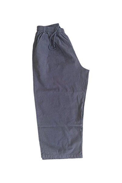 DUXA %100 PAMUK, KETEN KUMAŞTAN BELİ LASTİKLİ VE BAĞCIKLI KADIN KAPRİ PANTOLON(SOLMA VE ÇEKME YAPMAZ)