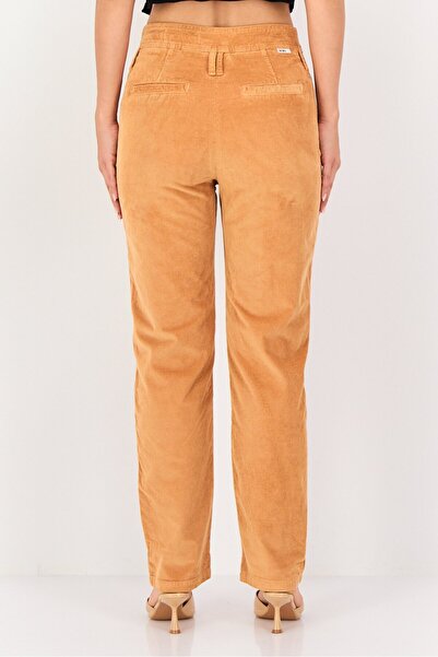 Reiko Women Regular Fit Corduroy Pants, Brown