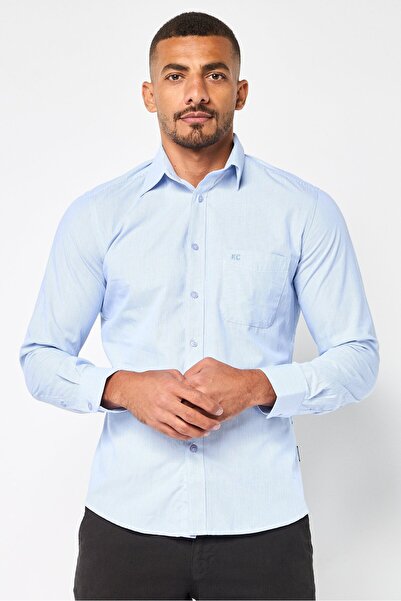 Kenneth Cole Men Regular Fit Long Sleeve Micro Stripe Print Casual Shirt, Lig...