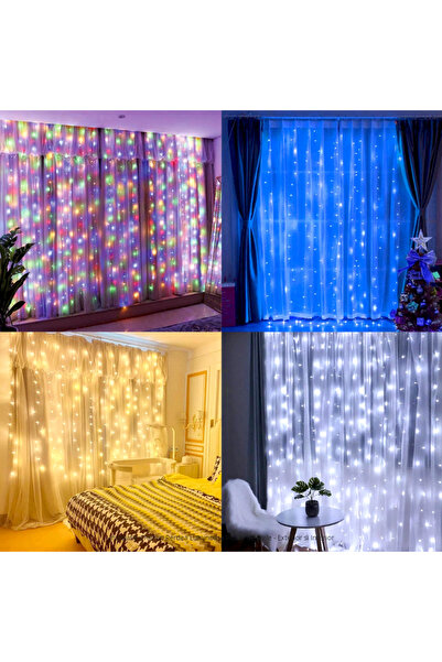 OEM Instalație de Crăciun, perdea luminoasă 3 x 3 metri, alb rece