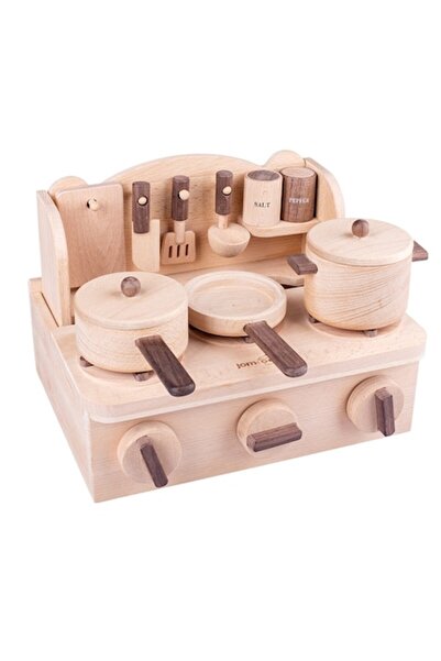 B4U Jucărie educațională, aragaz Montessori din lemn