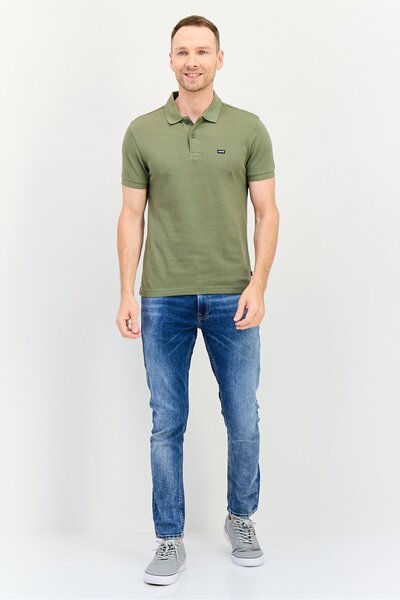 Levi's Men Regular Fit Short Sleeve Brand Logo Polo Shirt, Olive
