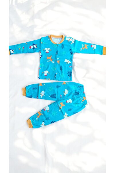 MİLAYS LİFE HOME COLLECTİON SET DE PIJAMĂ COLORATĂ 100% BUMBAC CU IMPRIMARE CU CARACTERE PENTRU FĂRĂI, CU CAPĂTĂ.