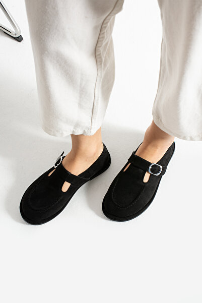 DUXAL SHOES Arabella Women's Suede Buckle Detailed Casual Loafer Shoes
