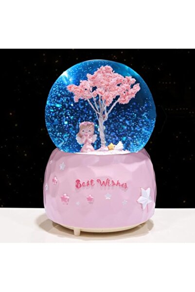 Generic Goodern Luminous Princess Sakura Snow Globes,Cartoon Snowflake Crysta...