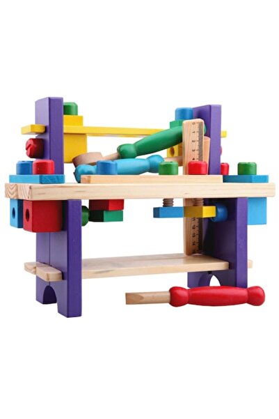 OEM Jucărie educativă, Bancă de tâmplar din lemn Montessori, Construcții, Mul...