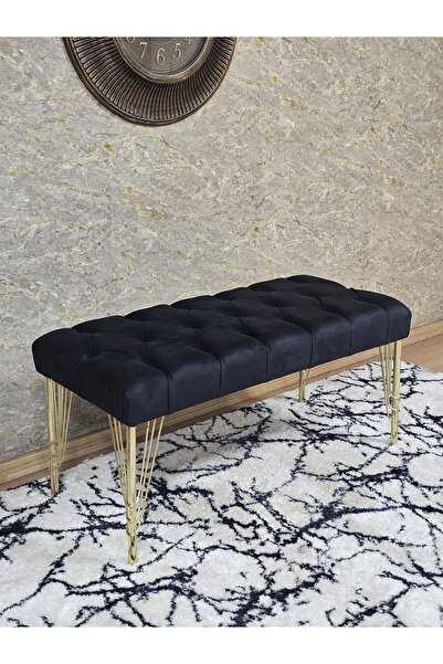 ZAFİR Gold Tel Ayaklı 90 cm Puf Bench - Puf - Bench - Kasalı Oturak - Oturak ...
