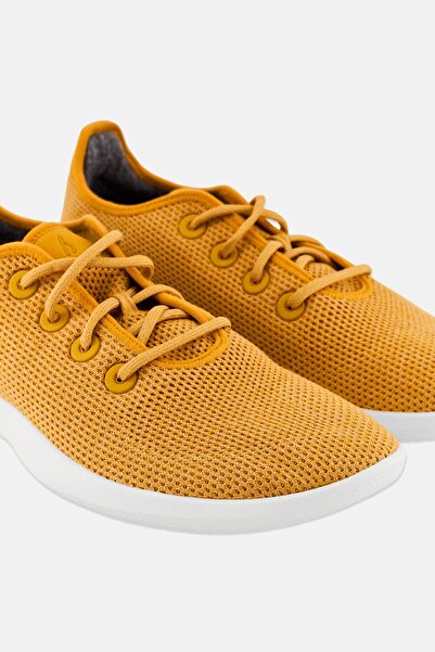 Allbirds Men Tree Runner Lace Up Training Shoes, Mustard