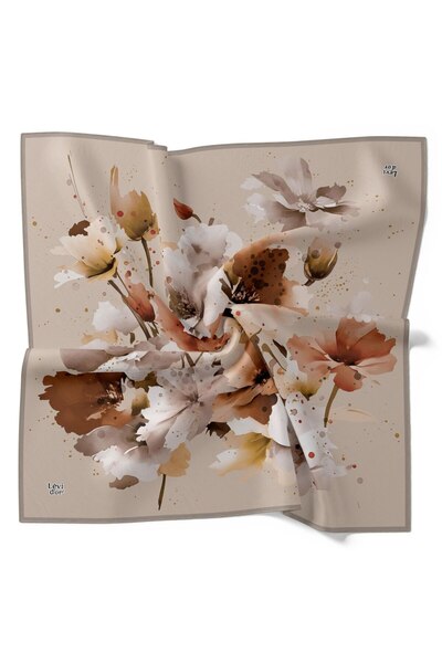 Levidor Φουλάρι με μοτίβο από λουλούδια με λαμπερό κρυστάλλινο φουλάρι