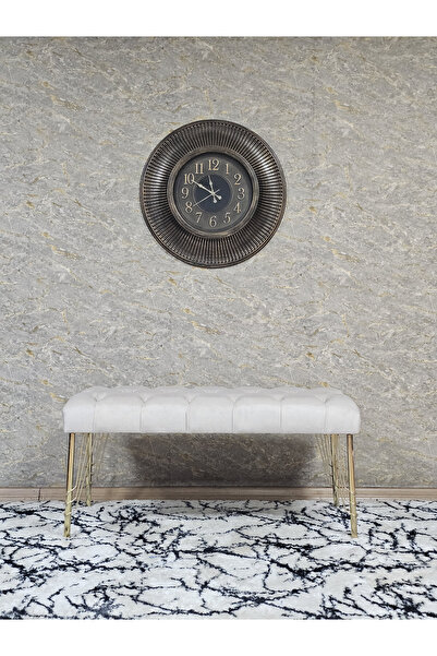 ZAFİR Gold Tel Ayaklı 90 cm Puf Bench - Puf - Bench - Kasalı Oturak - Oturak - Yatak Ucu Puf