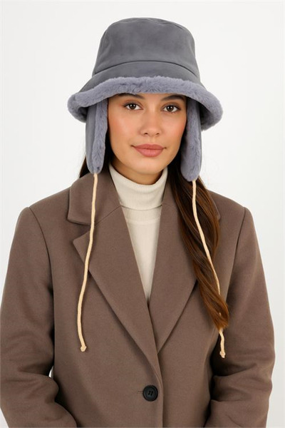 Dipmoda Γυναικείο βελούδινο καπέλο χιονιού από σουέτ DPAKS007