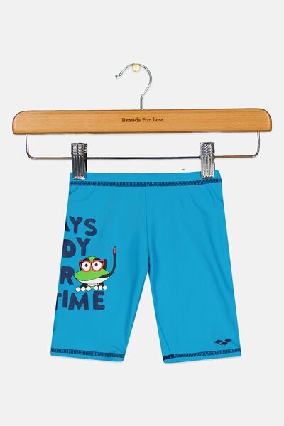 ARENA Toddlers Boys Graphic Print Trunks Swimwear, Dark Turquoise