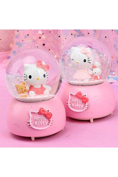 nesever store Hello Kıtty Işıklı Müzikli Orta Boy Kar Küresi 5159SERI