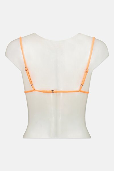 BİLLABONG Women Textured Padded Bikini Top, Bright Orange