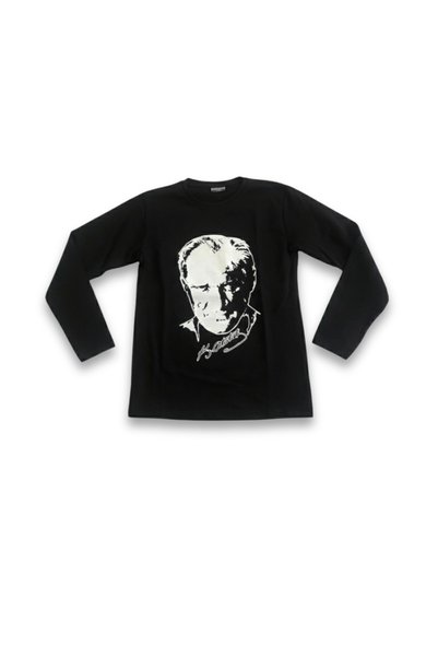 Shifre Long Sleeve Ataturk Printed Children's T-Shirt Unisex