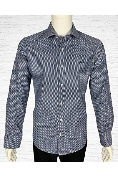 YusGos Men's Regular Fit Regular Collar Long Sleeve Easy Iron Dotted Premium Cotton Shirt