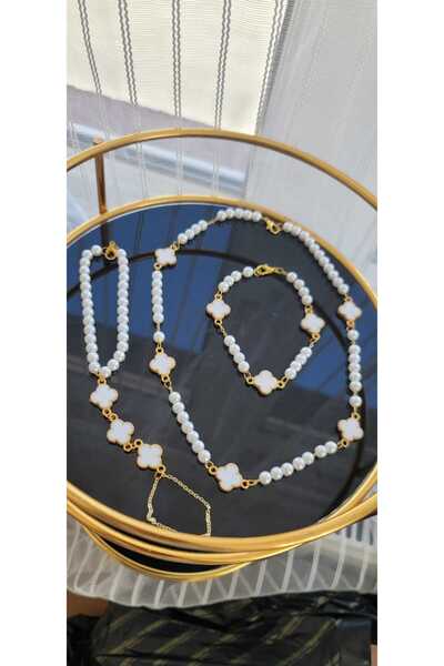 LUNEVIA AKSESUAR Van Cleef Beyaz Set