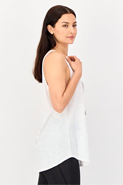 BİLLABONG Women U-Neck Sleeveless Graphic Print Tank Top, White