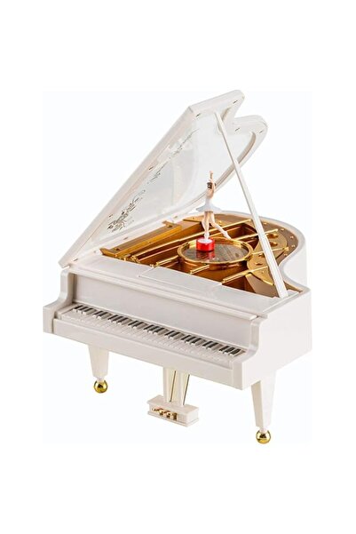 Generic SYOSI Ballerina Music Box Piano Music Box for Women Girls White Valen...