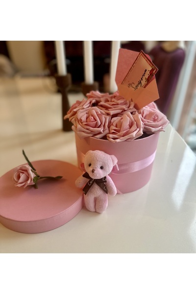 marimari Sevgiliye Özel Hediye Pembe Çiçek Dogum Günü buketi Kiz Arkadasa 9 k...