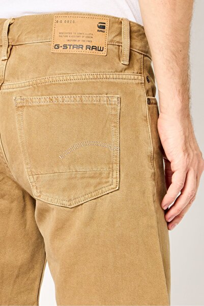 G-STAR RAW Men Washed Denim Shorts, Tan