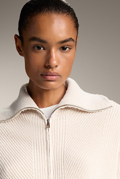 Oysho Knit jacket with lapel collar